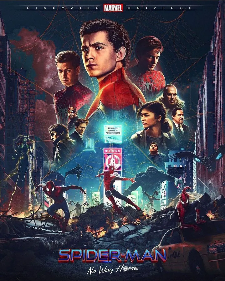 spider-man no way home marvel cinematic universe promotional poster