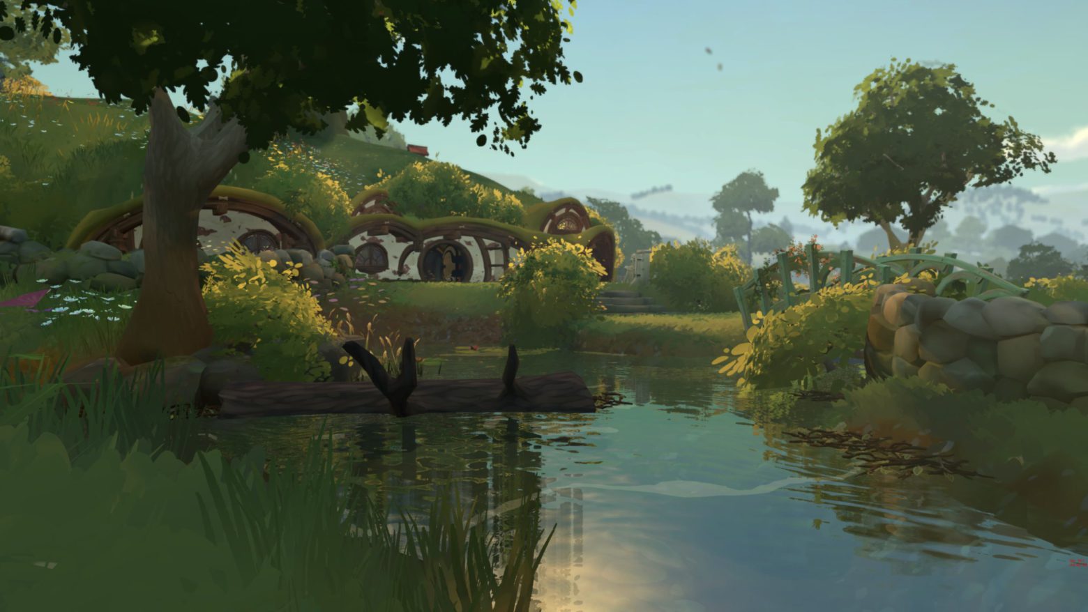 tales of the shire screenshot private division weta workshop game studio peaceful image of a hobbit hole