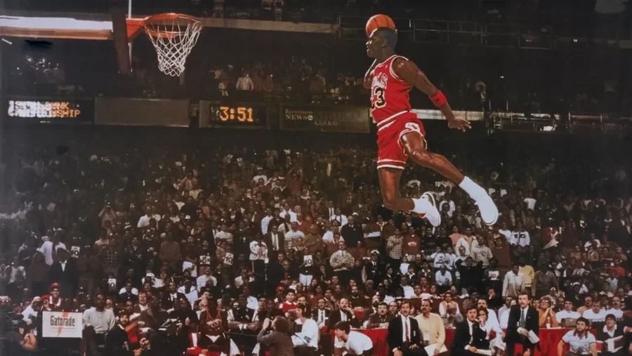 michael jordan slam dunk nba basketball chicago bulls number 23