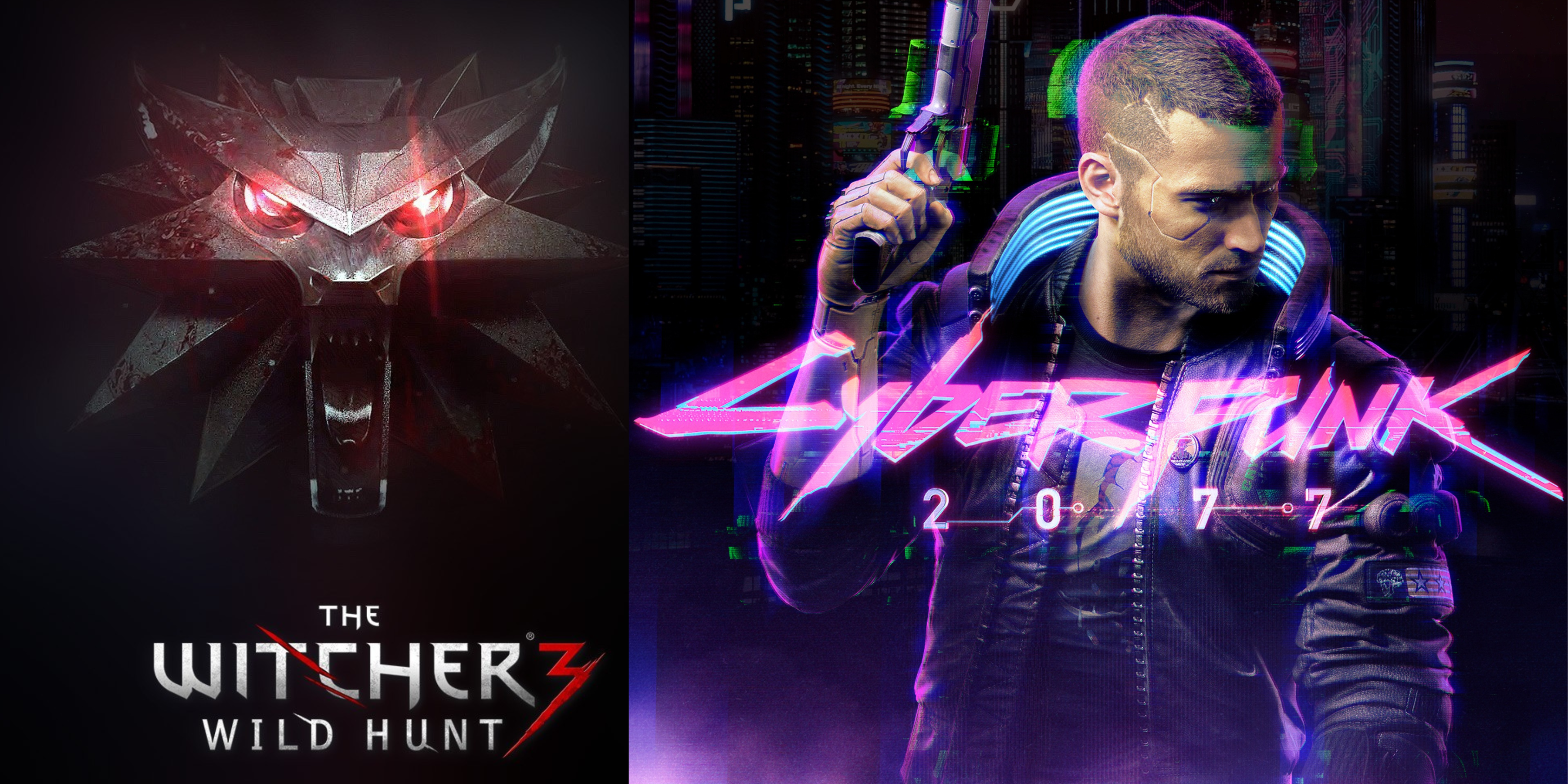 the witcher 3 wild hunt cyberpunk 2077 video game covers by cd projekt red