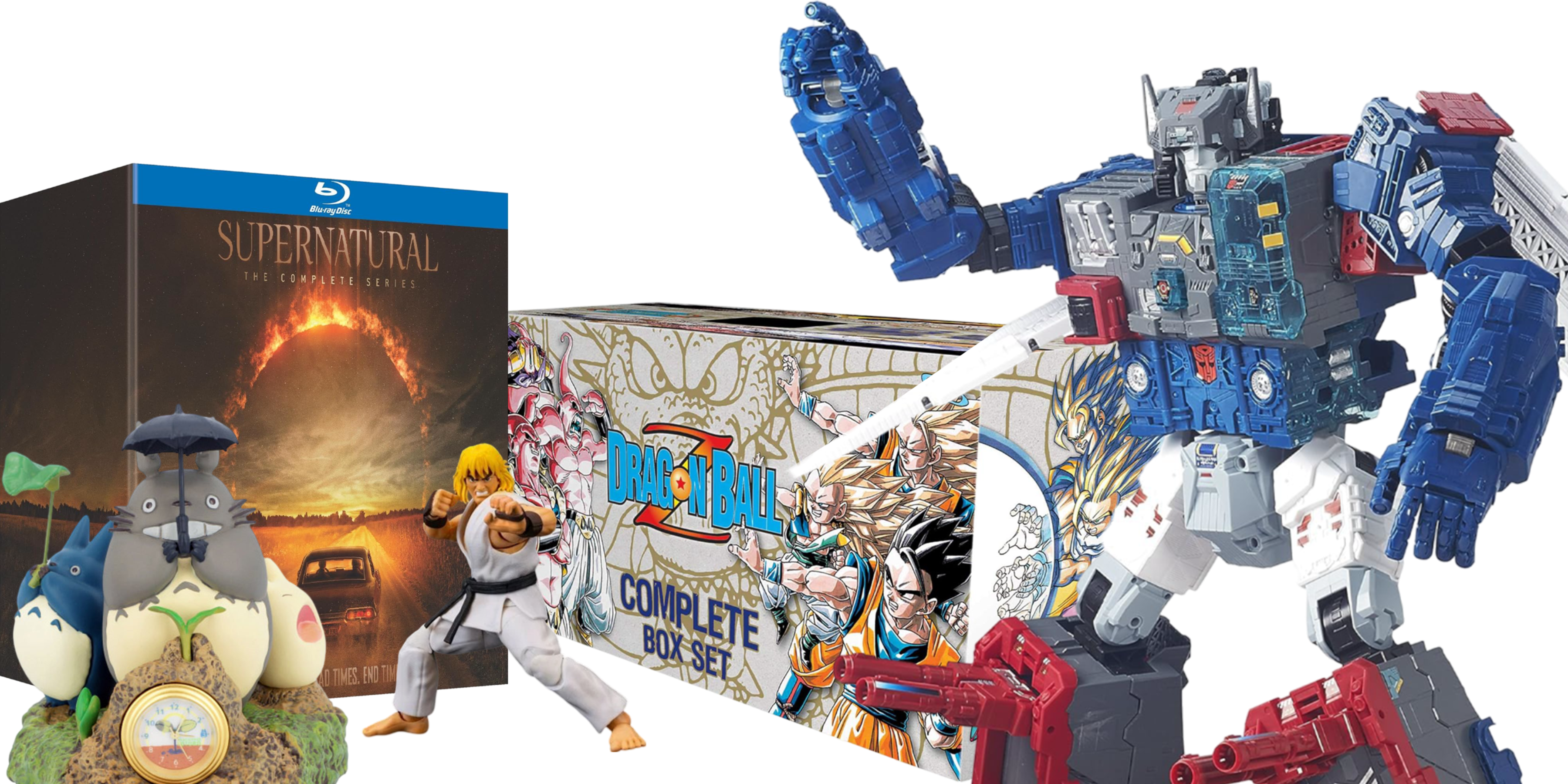 ken masters ultra street fighter ii, my neighbor totoro clock, transformers generations titans return fortress maximus, supernatural complete series box set, dragon ball z manga complete box set