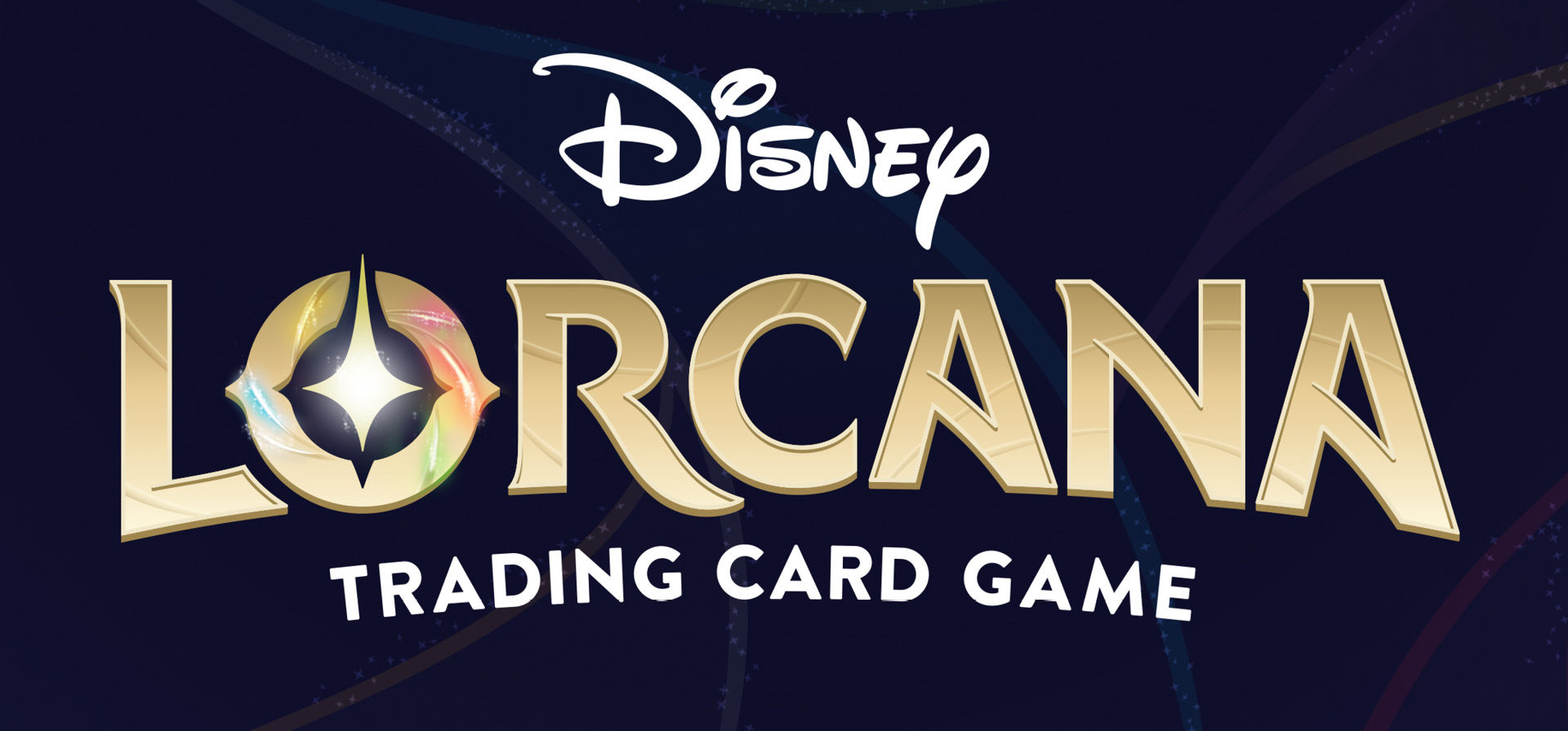 disney lorcana trading card game on dark blue background