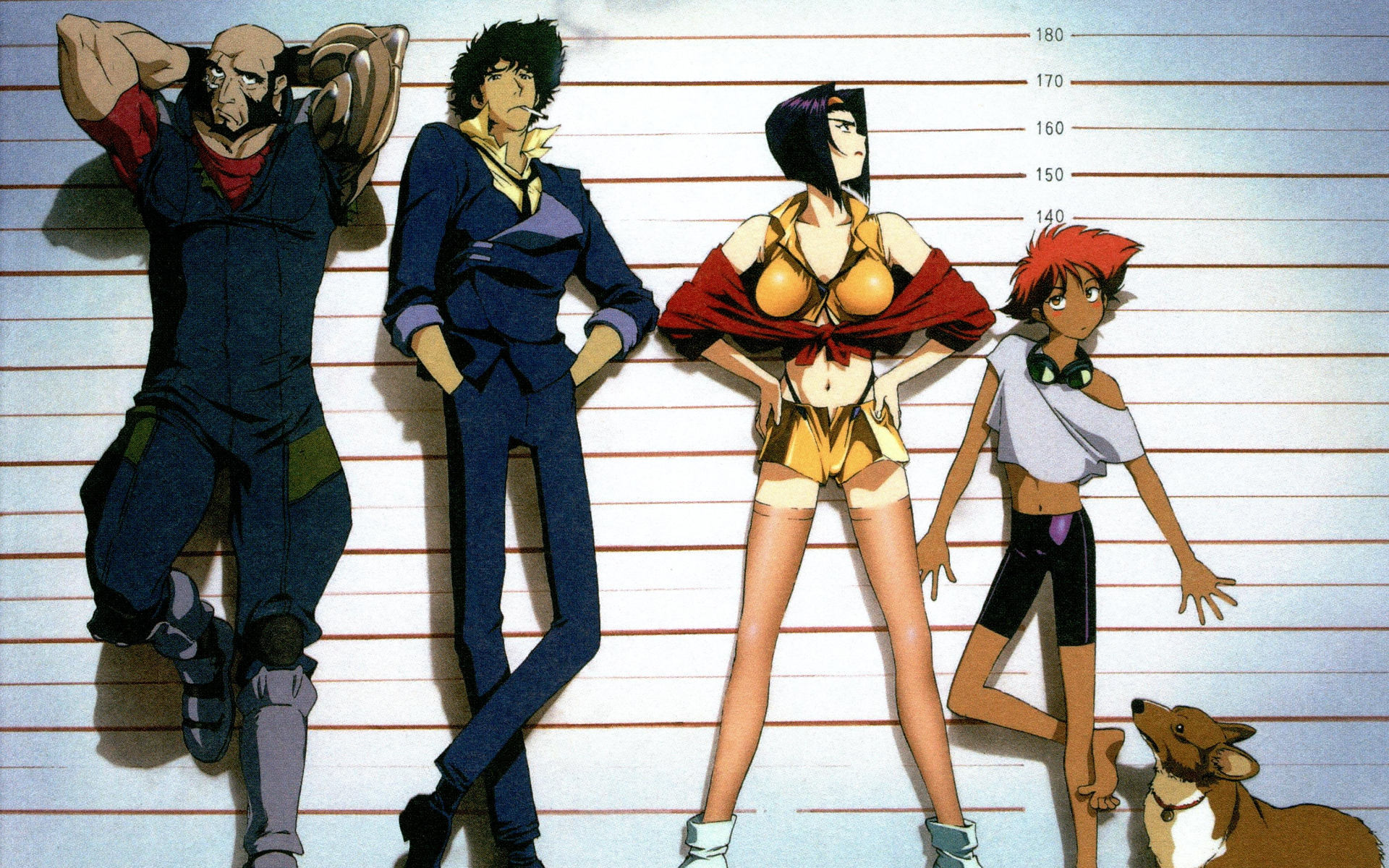 cowboy bebop characters lined up