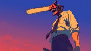 animated man with a chainsaw for a head