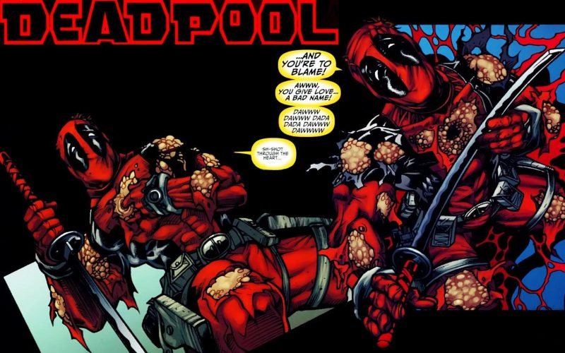deadpool shot through the heart deadpool marvel comics wade wilson merc with a mouth shot through the heart