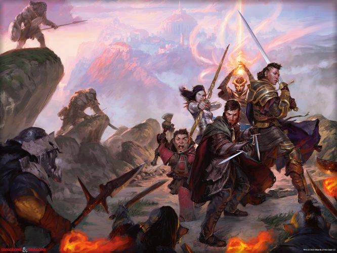 SCAG_1280x960_Wallpaper illustration party facing enemies dungeons and dragons