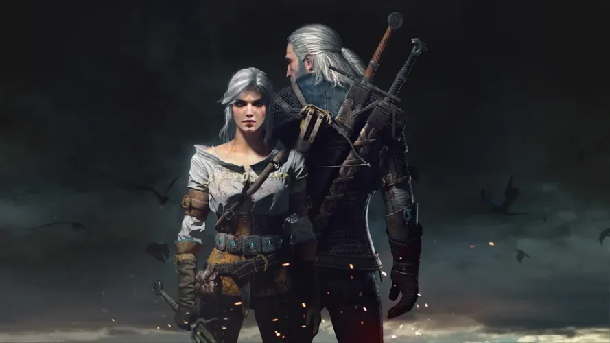 back-to-back-the-witcher-3-i64x6dfxkllyw0qp ciri and geralt back to back the witcher 3 the wild hunt cd projekt red video game