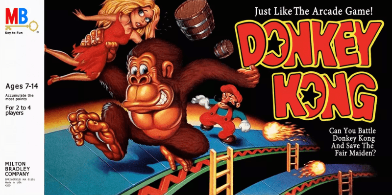 donkey kong donkey kong board game 1981 cover box