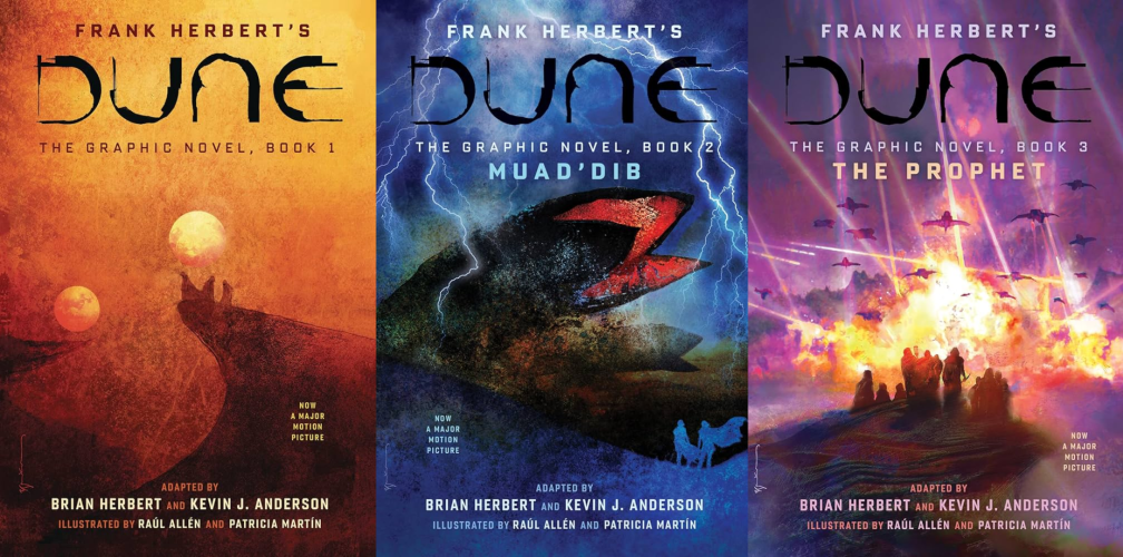 dune graphic novels dune graphic novels books 1, 2 and 3