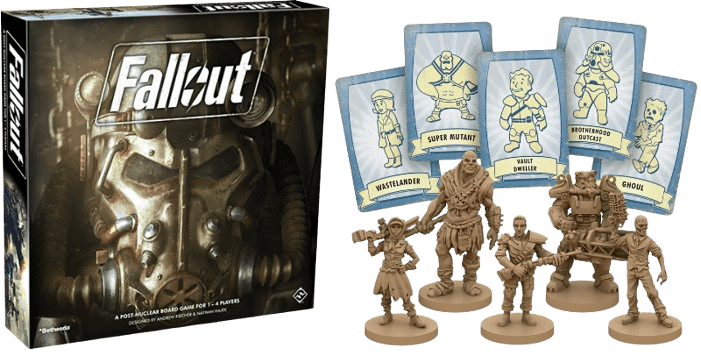 fallout_board_game_-removebg-preview (1) fallout board game box, miniatures, and cards