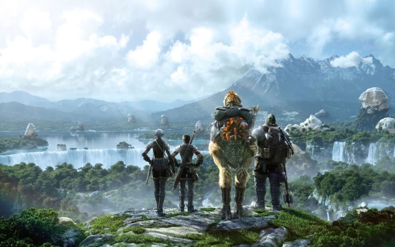 final fantasy xiv 1 image from final fantasy xiv characters looking out over landscape