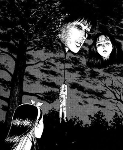 junji-ito-hanging-balloons hanging balloons by junji ito boy and girl