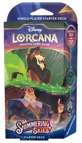 lorcana-shimmering-skies-emerald-steel disney lorcana trading card game shimmering skies emerald steel starter deck