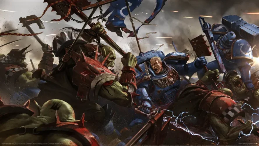 orks-vs-space-marines-warhammer-40k-n4u7l1danbazq5uo warhammer 40k orks vs space marines illustration