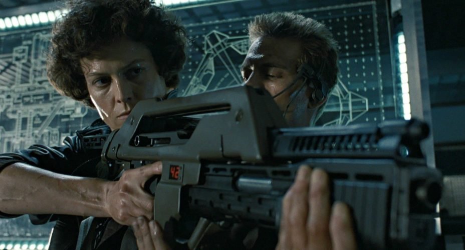 ripley and ash ridley scott's alien ellen ripley sigourney weaver holding rifle