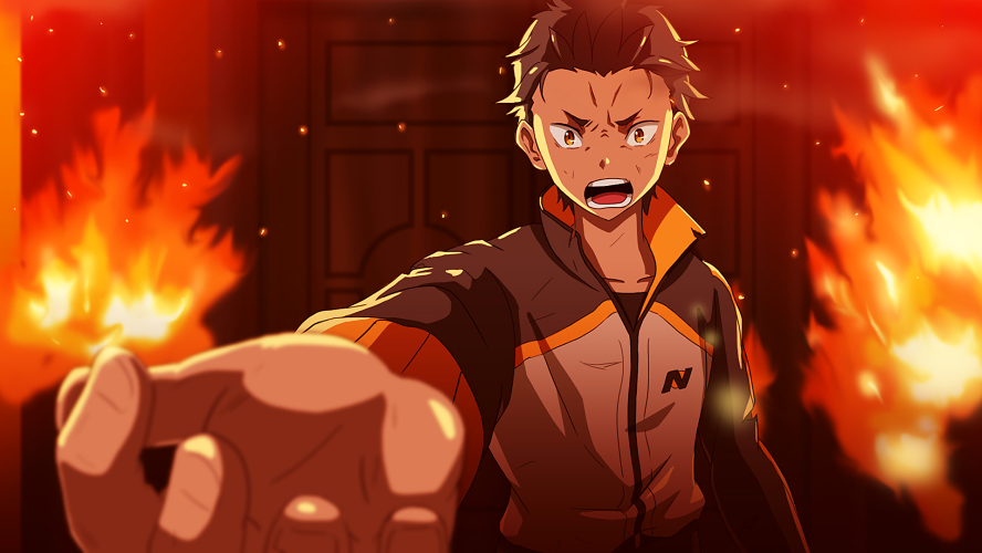 re zero re zero starting life in another world anime natsuki subaru character still