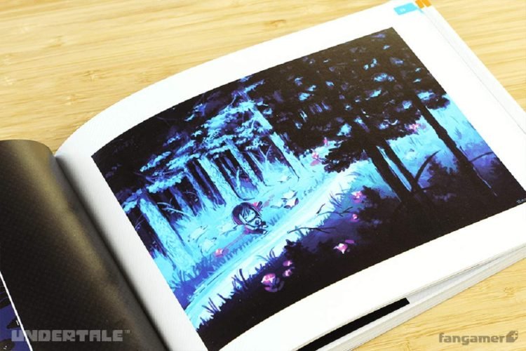 undertale book 2 undertale art book product on wooden table page open on concept art